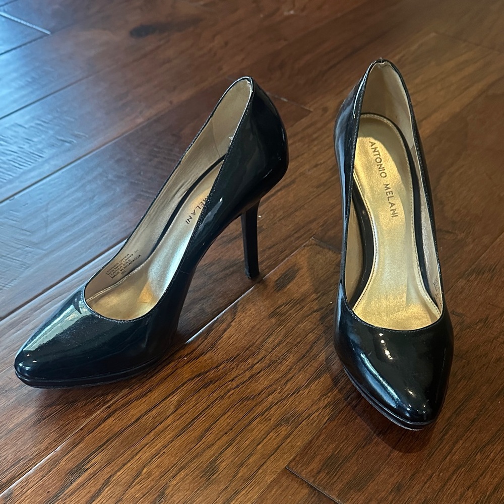 Antonio Melani Black Patent Leather Heels